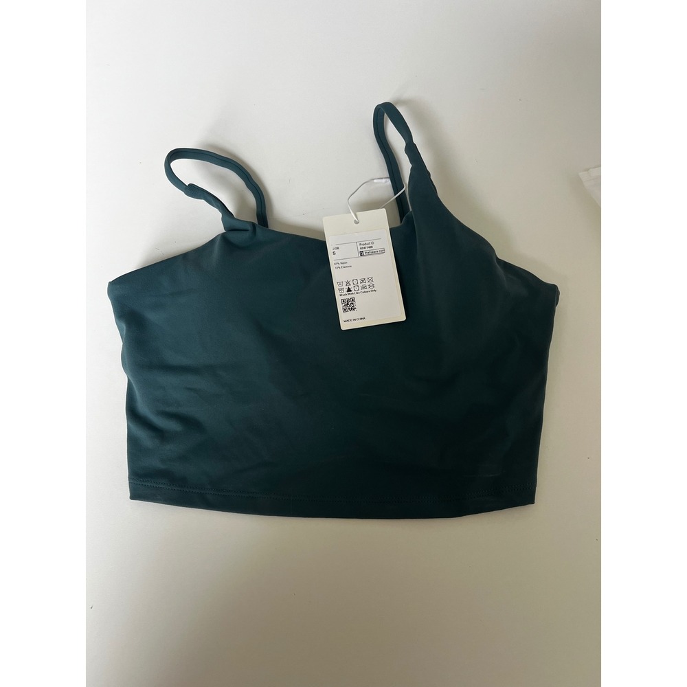 Halara‎ Basic Padded Workout Cropped Low Support Tank Top Sz S NWT Coronet Blue